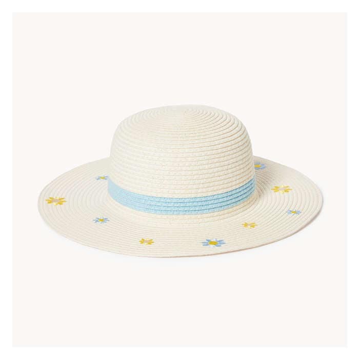 Toddler Girls' Embroidered Floppy Hat